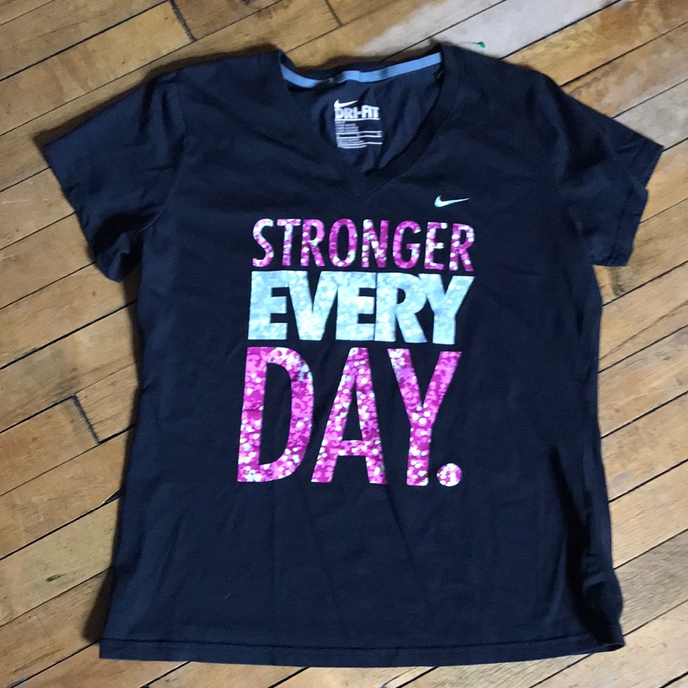 Nike Dri-FIT "Stronger Every Day" Black Tee